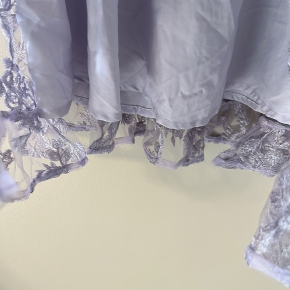 NWT Chi Chi London Lace Puff Sleeve Mini Dress Lilac Sz 4 Cottagecore Romantic - Picture 9 of 14